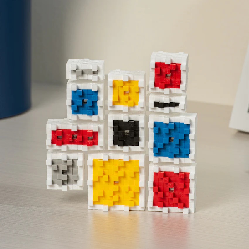 Inspired Mondrian – Composition A – Plus-Plus Tube Puzzle